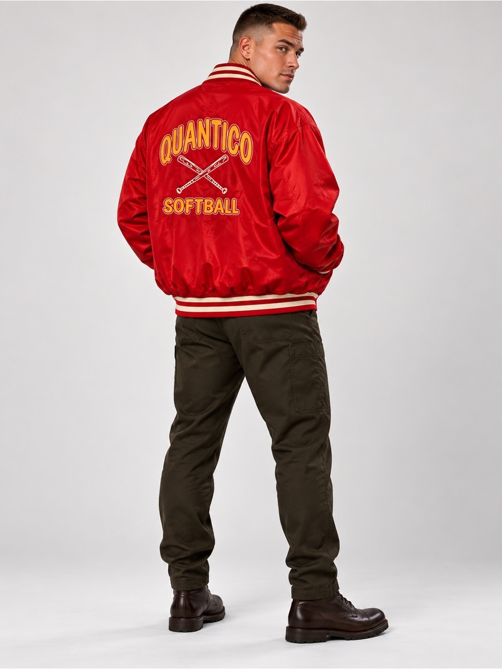 Quantico Red Varsity Bomber Jacket